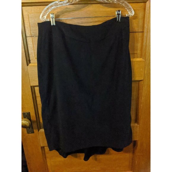 Catos Size 12 Black Skirt Midi Dressy Career Aline Modest Womens - Picture 1 of 7